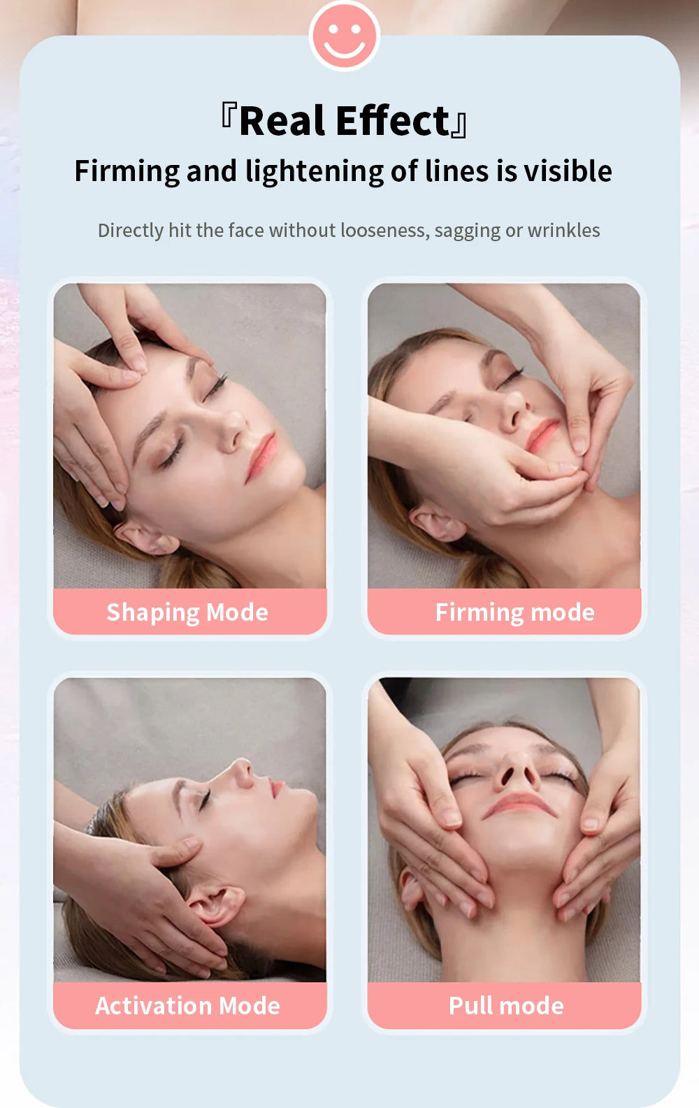 Masseur Facial Électrique 3D Microcourant - Rouleau Liftant et Raffermissant | Appareil de Lifting Visage à Vibration Sonique pour Soins de Beauté